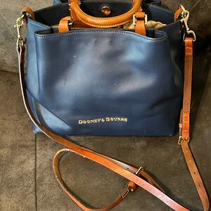 Dooney & Bourke Navy and Brown Women's Bag